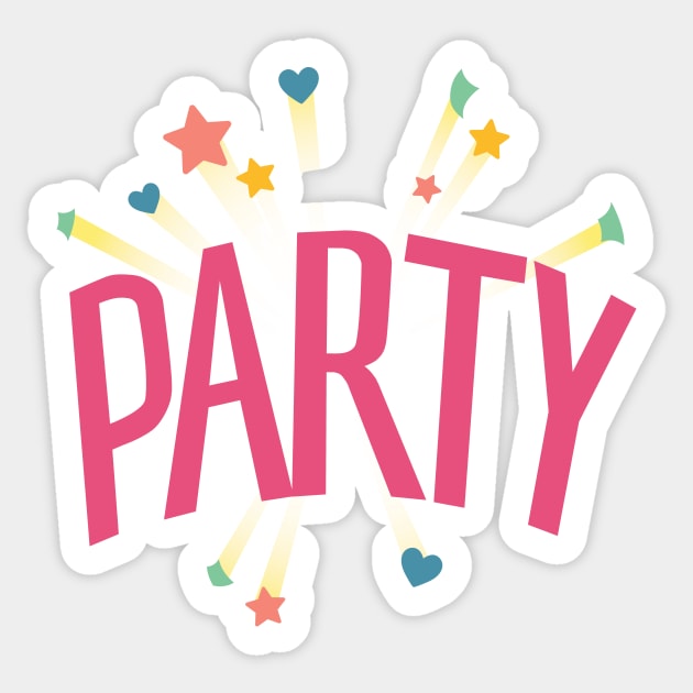 PARTY Sticker by AuroraPeachy